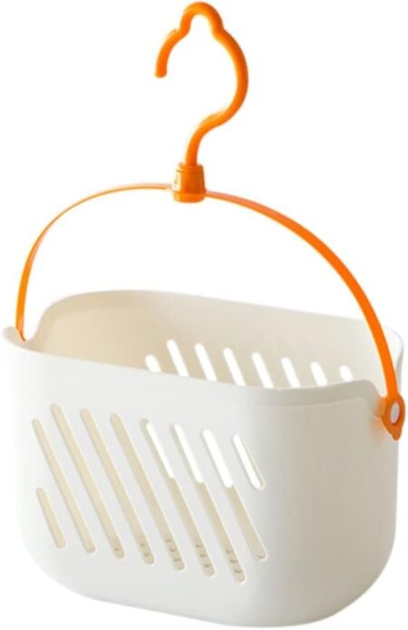 Portable Plastic Hanging Shower Basket with Hook