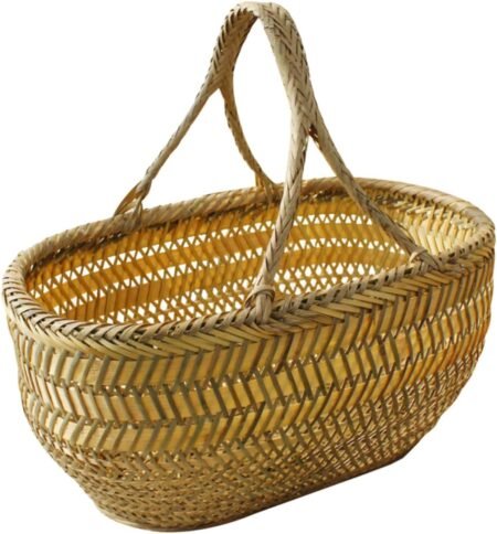 Bamboo Hand Shopping Basket with Handle