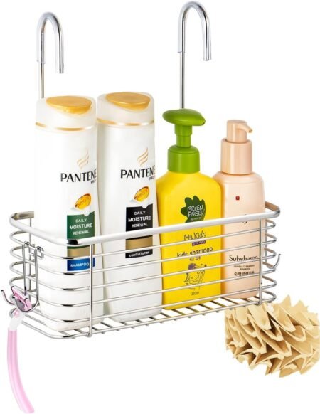 Rotating Hook 304 Stainless Steel Hanging Shower Rack