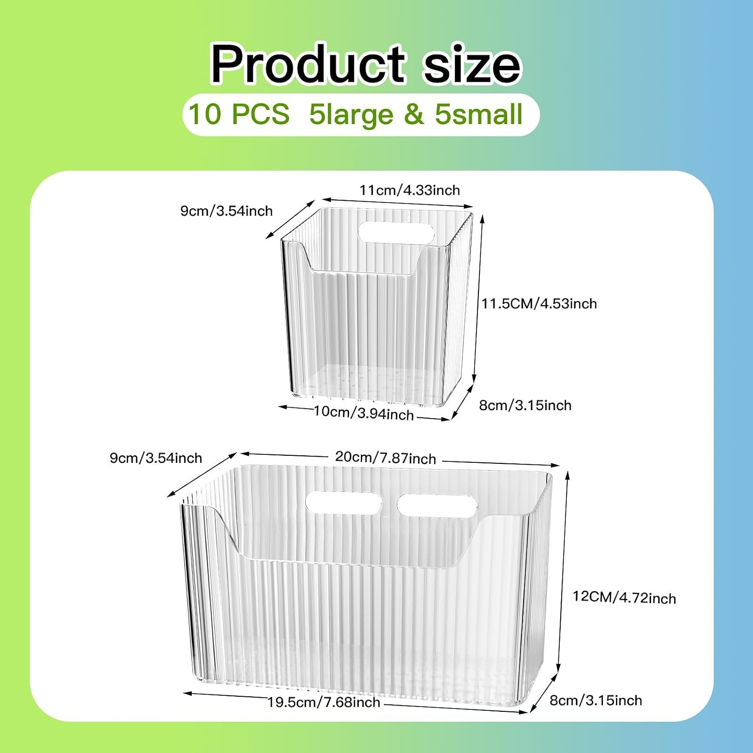 10-Pack Wall Mounted Hanging Organizer Baskets - Image 2