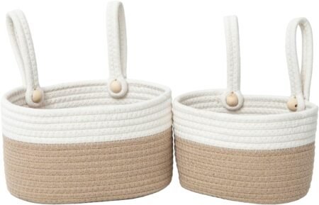 Wall-Mounted Storage Basket with Handle