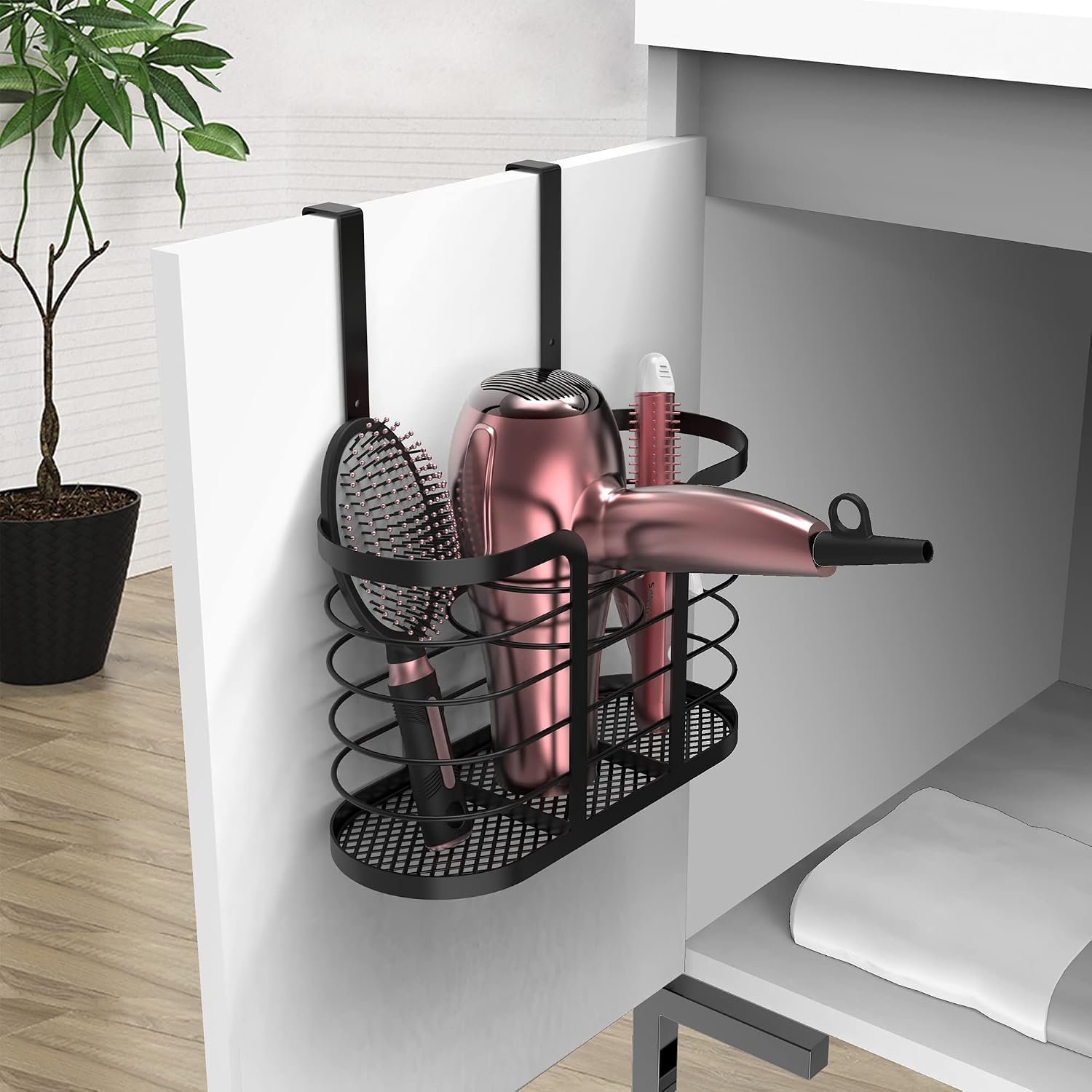 Cabinet Door Hair Tool Organizer for Dryer & Styling Tools - Image 2