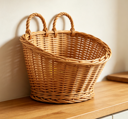 Domed Rattan Fruit Basket with Lid Dust-proof