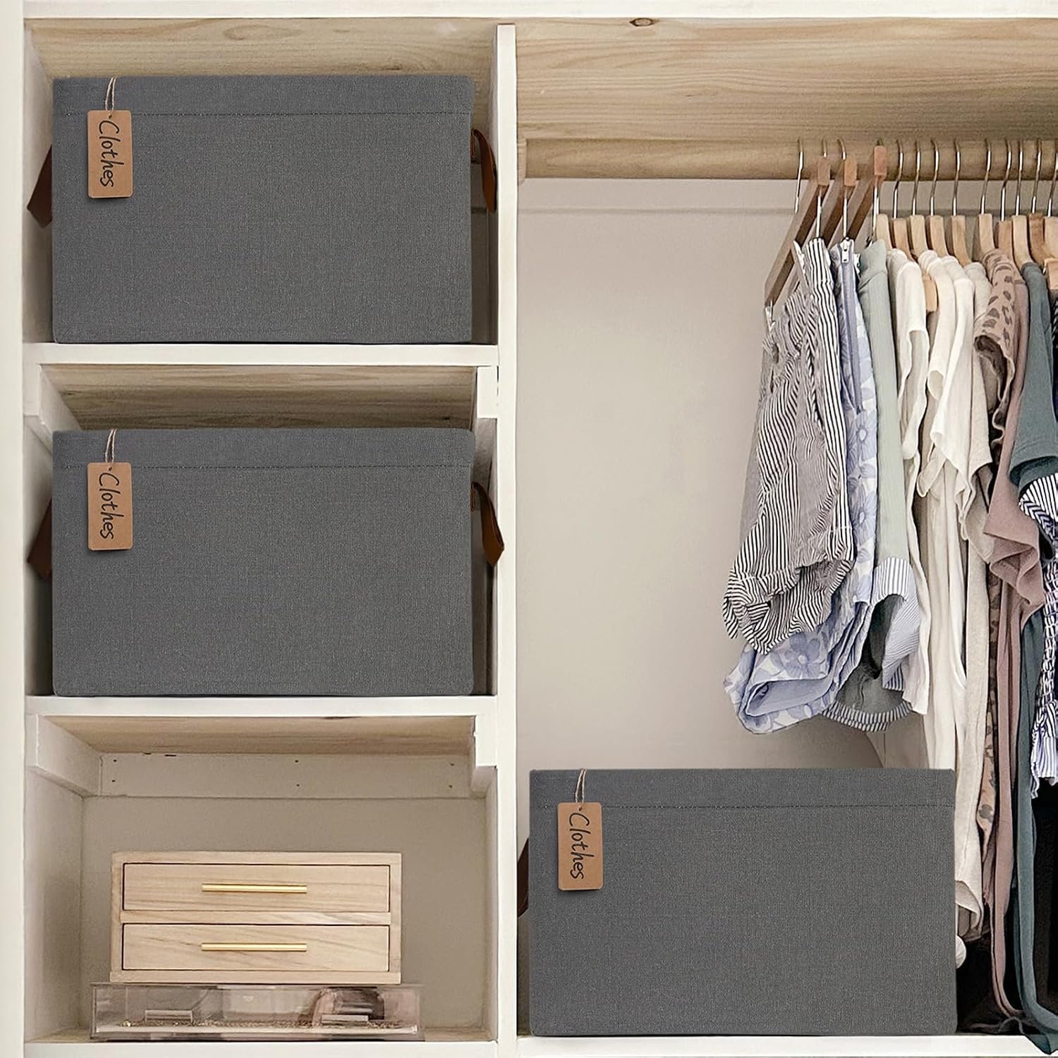 2-Pack Large Storage Baskets for Shelves & Closet - Image 2