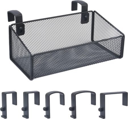 Black Bedside Hanging Caddy Storage Basket
