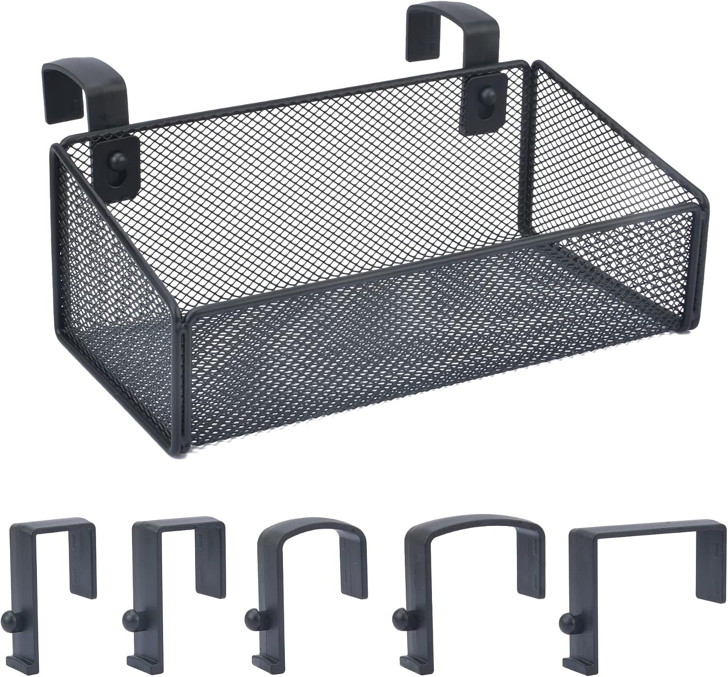 Black Bedside Hanging Caddy Storage Basket