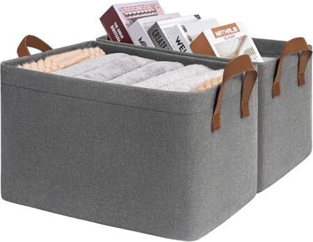 2-Pack Large Storage Baskets for Shelves & Closet