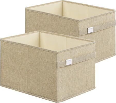 2-Pack Summer Sand Oxford Cloth Storage Baskets with Handles