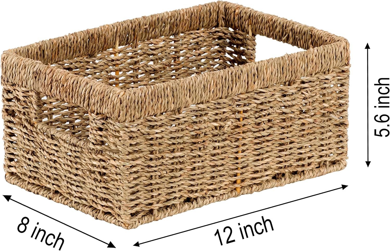 Medium Seagrass Wicker Storage Basket - Image 2
